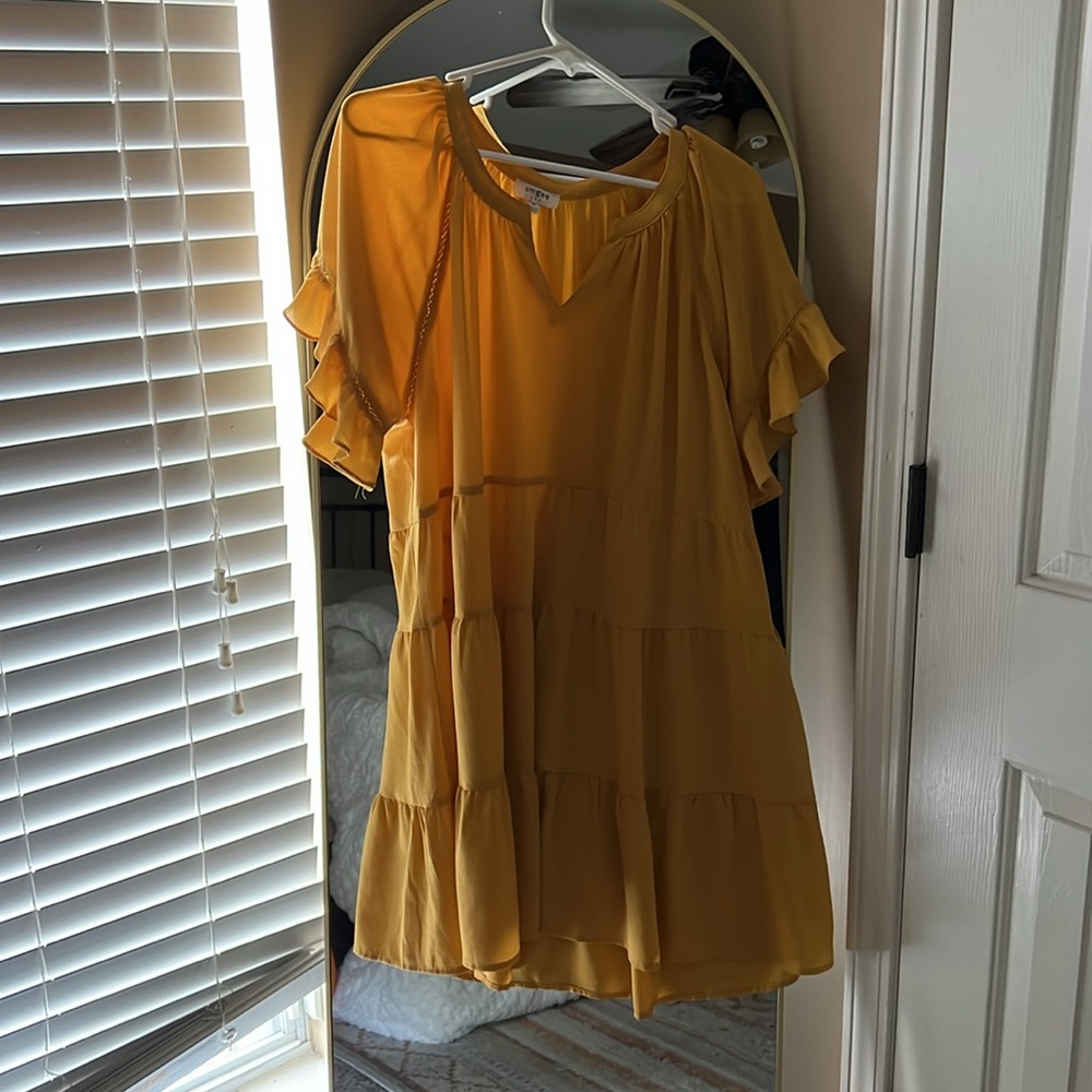 Yellow Ruffle Dress - Picture 3 of 3